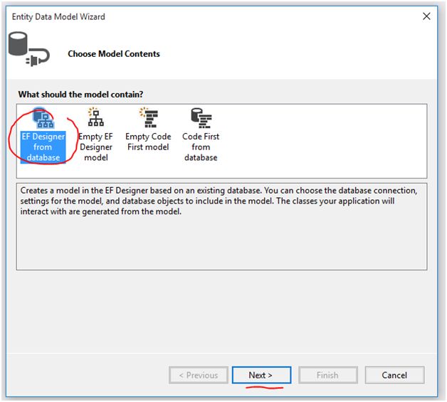 EF Designer from Database